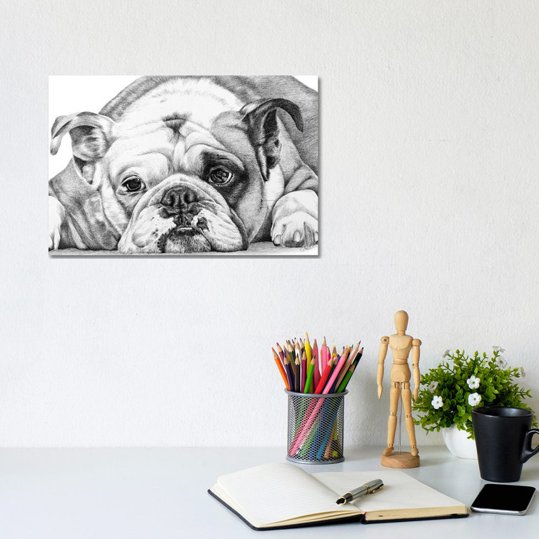 Bulldog canvas clearance art